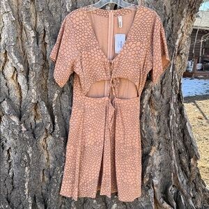 VALIJA GITANA INC cutout bust mini dress back zip